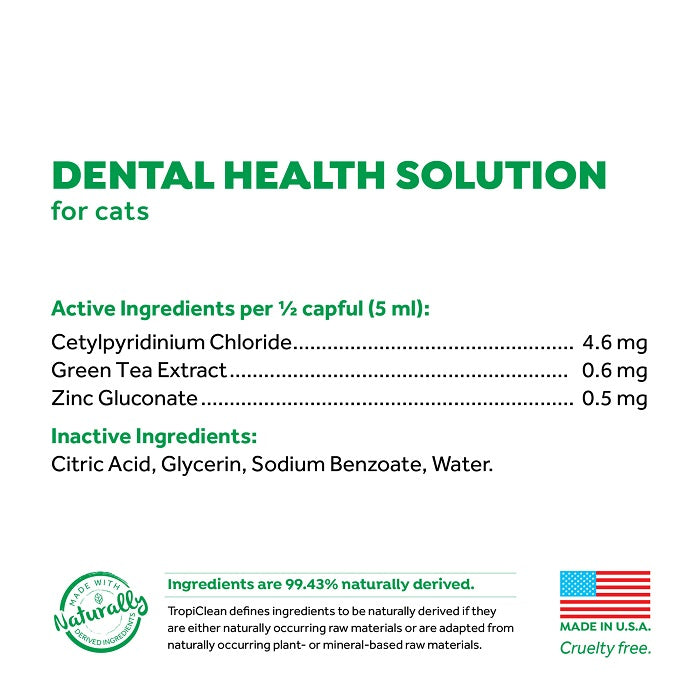 TropiClean Fresh Breath Dental Health Solution for Cats