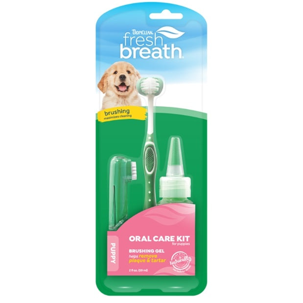 TropiClean Fresh Breath Oral Care Kit for Puppies