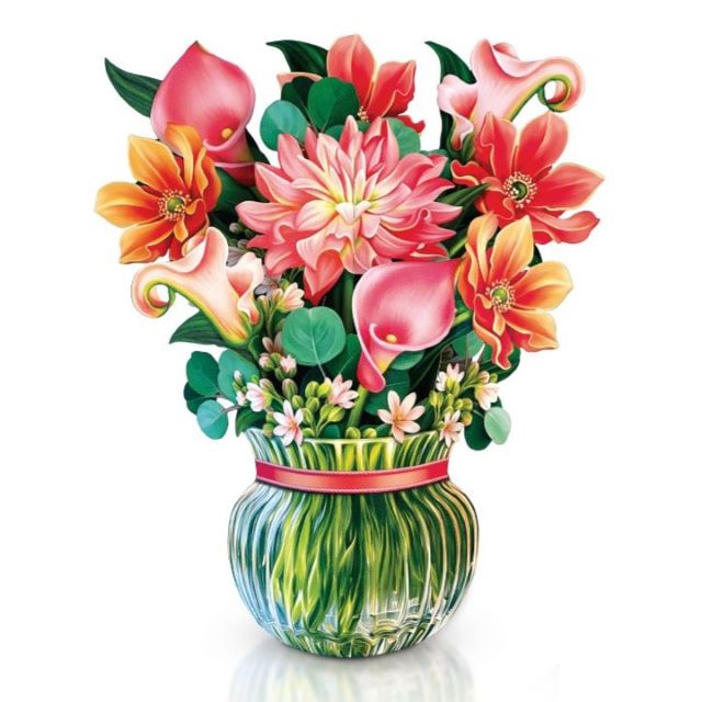 FreshCut Paper Pop Up Mini Dear Dahlia 3D Greeting Card