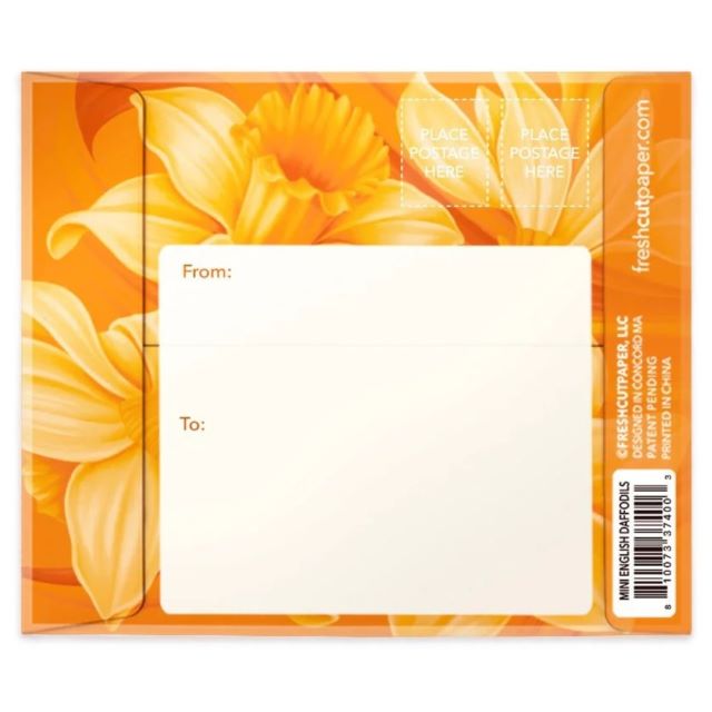 FreshCut Paper Pop Up Mini English Daffodil 3D Greeting Card