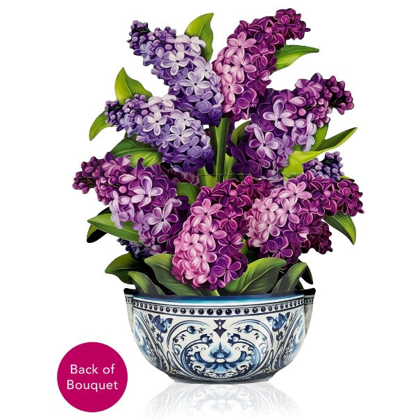FreshCut Paper Pop Up Garden Lilacs 3D Greeting Card