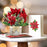 FreshCut Paper Pop Up Mini Birch Poinsettia 3D Greeting Card