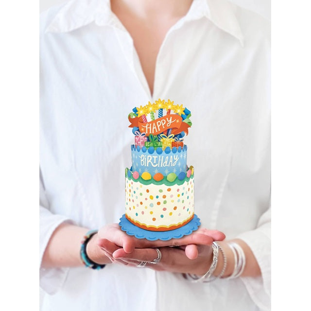 FreshCut Paper Pop Up Mini Confetti Birthday Cake 3D Greeting Card