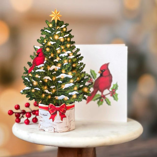 FreshCut Paper Pop Up Mini Merry Tree 3D Greeting Card