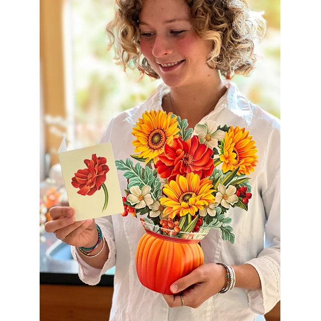 FreshCut Paper Pop Up Pumpkin Harvest 3D Greeting Card