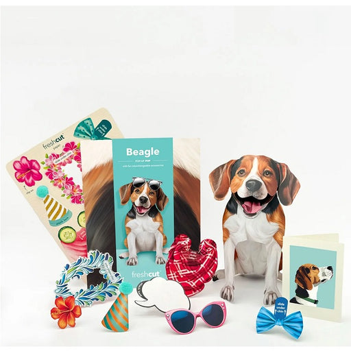 FreshCut Paper Beagle Pop-Up 3D Greeting Card