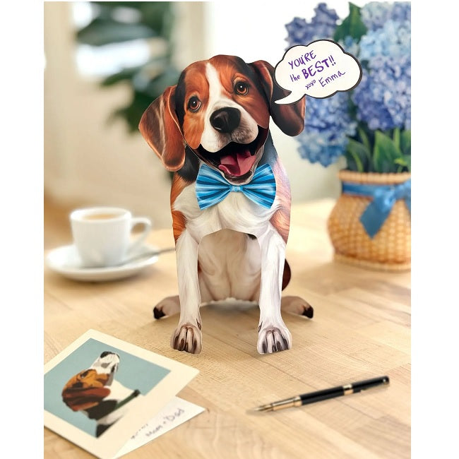 FreshCut Paper Beagle Pop-Up 3D Greeting Card