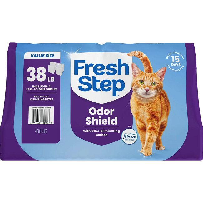 FRESH STEP™ Odor Shield Scented Cat Litter with odor-eliminating carbon