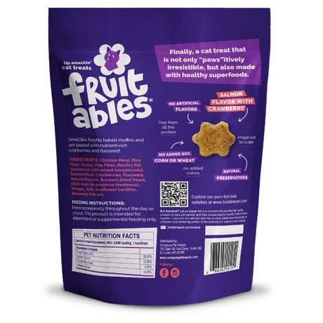 Fruitables Salmon Cranberry Cat Treats 2.5 oz