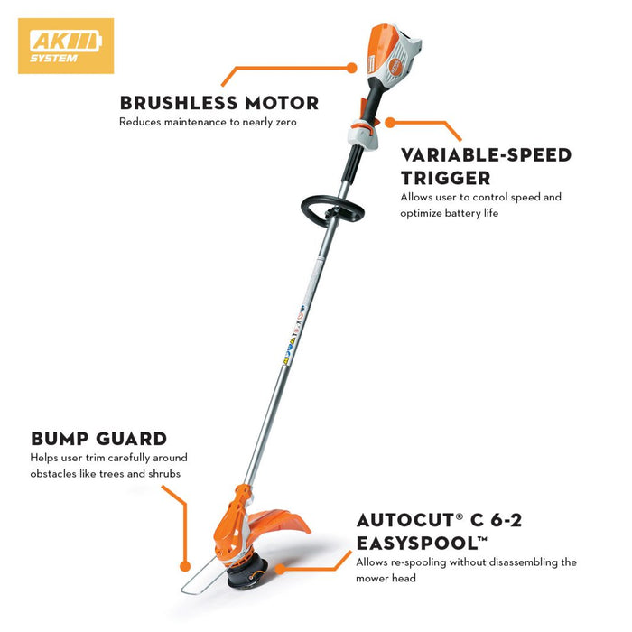 STIHL FSA 60 R Battery String Trimmer Set with AK 20 Battery
