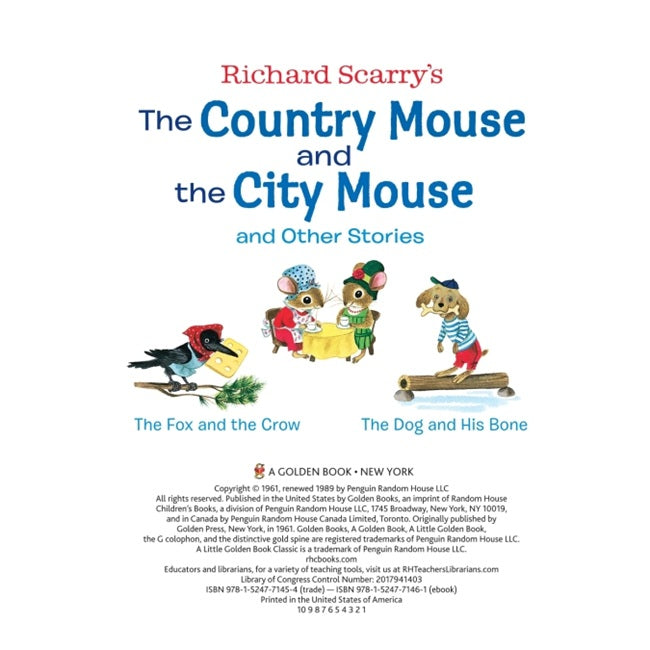 The Country Mouse and the City Mouse Little Golden Book