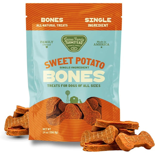 Gaines Family Farmstead Sweet Potato Bones Single-Ingredient Chewy Dog Treats, 14oz