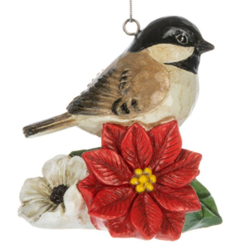 Winter Floral Bird Ornament, Assorted