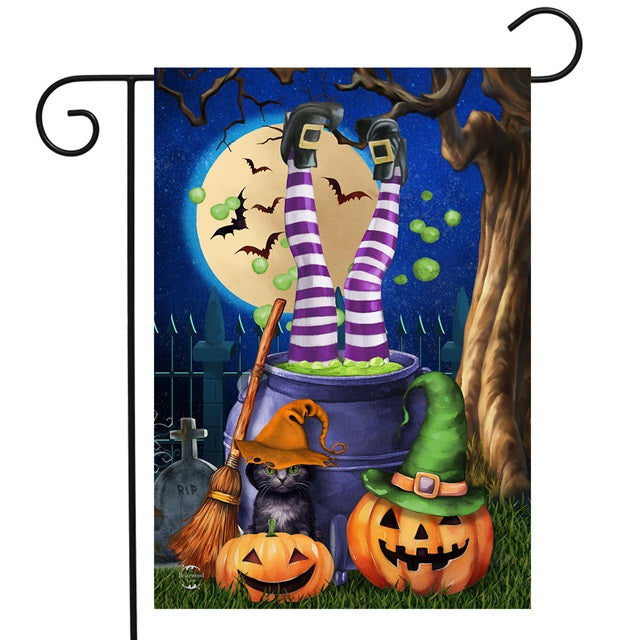 Witches Brew Halloween Garden Flag