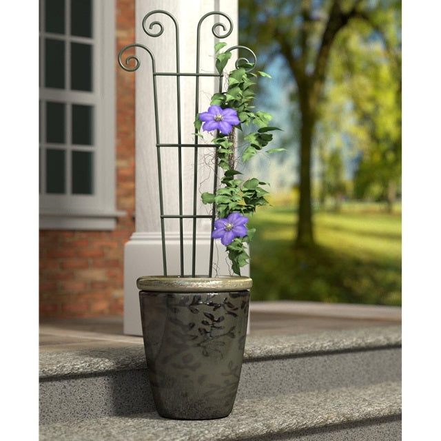 metal plant pot trellis Panacea Wave Pot Trellis