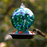 EcoCycle™ Garden Globe Handblown Recycled Glass Hummingbird Feeder