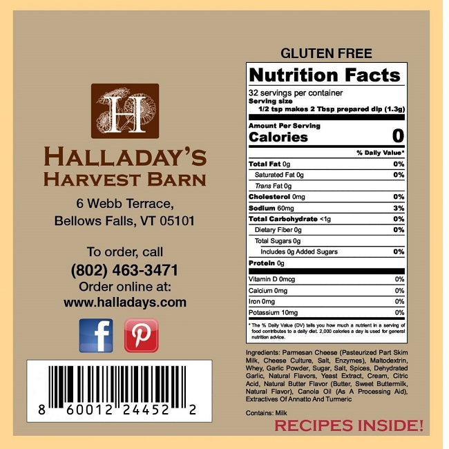 Halladay's Garlic Parmesan Dip & Cooking Blend