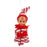 Sitting Elf Ornament Red/White
