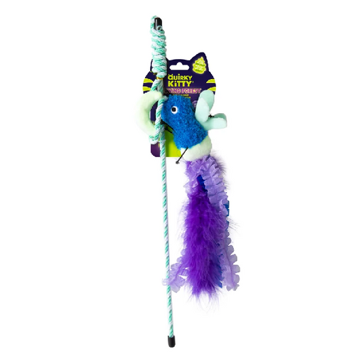 Quirky Kitty Glowing Forest Firefly Wand Cat Toy with Catnip