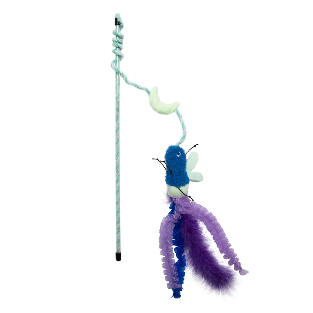 Quirky Kitty Glowing Forest Firefly Wand Cat Toy with Catnip