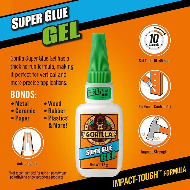 Gorilla Super Glue Gel 15 Gram
