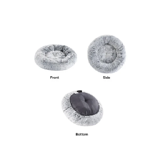 Best Friends by Sheri Snuggle Soft Faux Fur Pet Bed, Grey