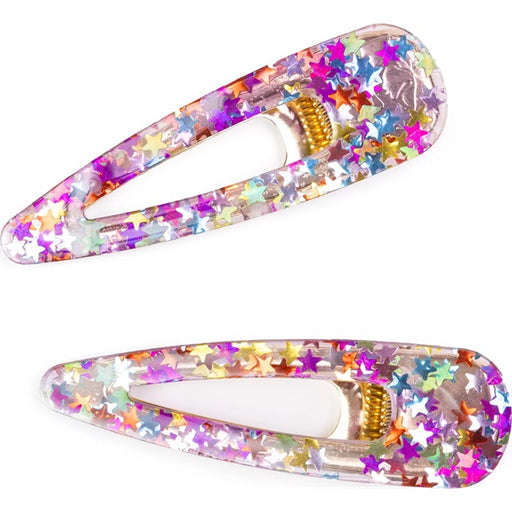 Boutique Gel Sparkle Hairclips 2-Pack, Assorted