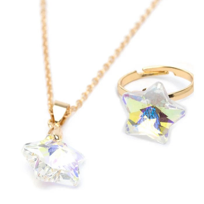 Boutique Holographic Star 2 Piece Necklace & Earrings or Necklace & Ring Set, Assorted