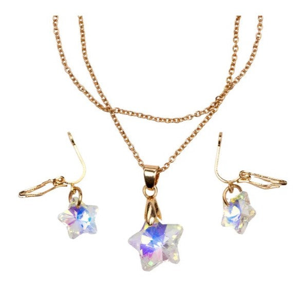 Boutique Holographic Star 2 Piece Necklace & Earrings or Necklace & Ring Set, Assorted