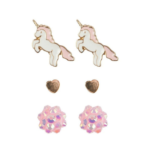 Boutique Unicorn Studded Earrings 3-Pair