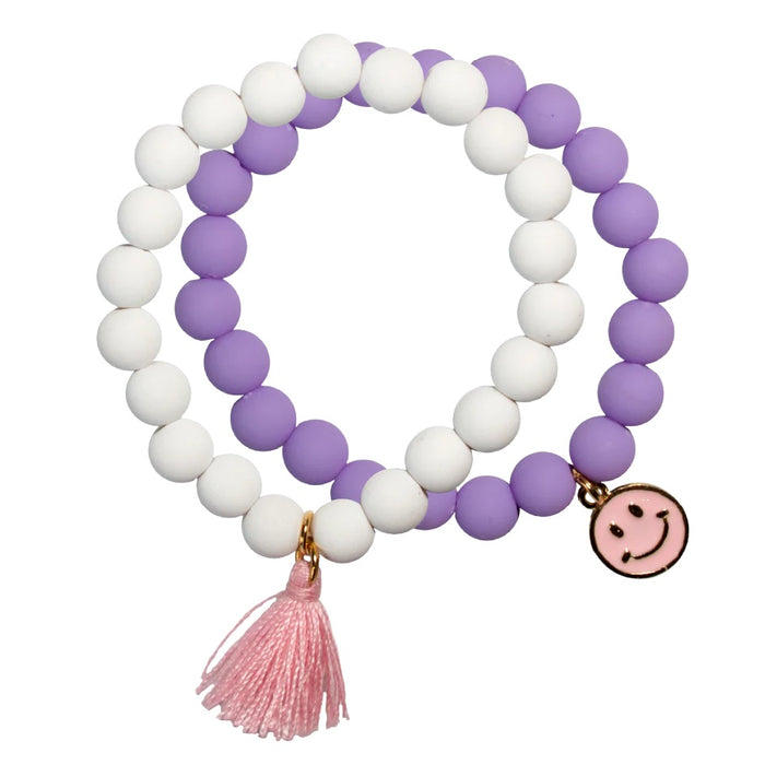 Classic Pretty Pastel Soft Touch 2-Piece Bracelet Set, Assorted