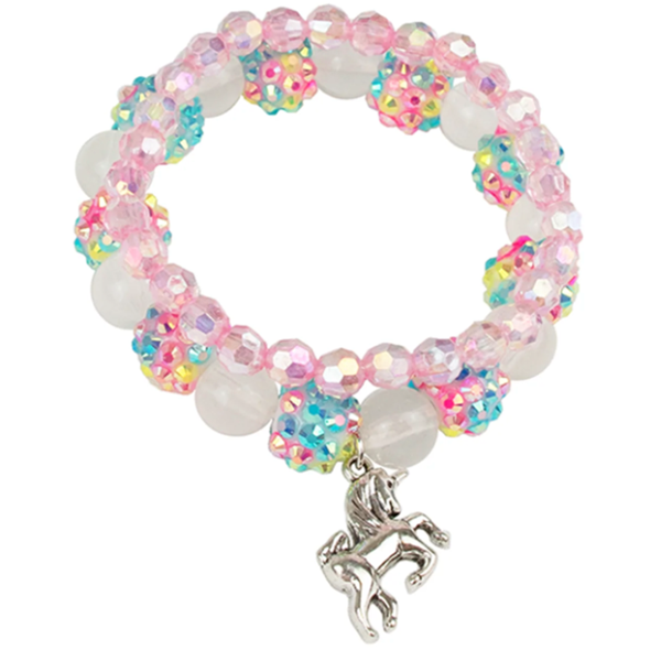 Classic Sparkle Pony Bracelet Set with Unicorn Charm