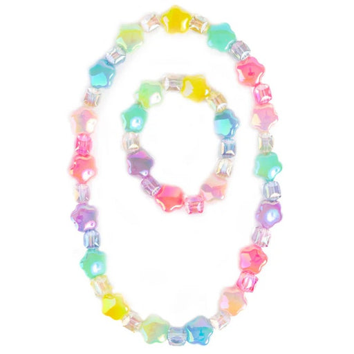 Classic Wish Upon a Rainbow Star Necklace & Bracelet Set