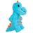 Growl Stomperz Terry the T-Rex Tough Plush Dog Toy with Rope Accents