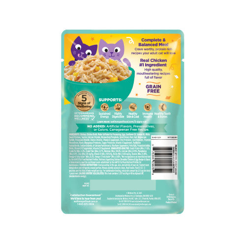 Wellness Appetizing Entrees Mousse Chicken & Egg Grain-Free Wet Cat Food 2.8oz