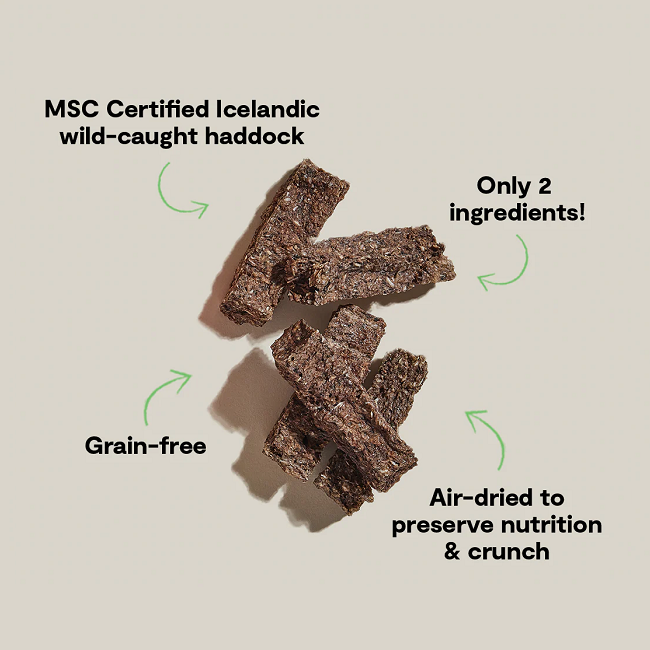 Open Farm Icelandic Air-Dried Haddock & Blueberry Dog Treat Bars 4.1oz