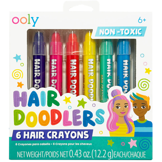 OOLY Hair Doodlers Hair Crayons - Set of 6