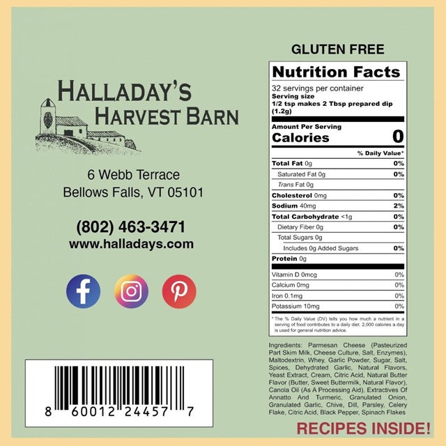 Halladay's Garlic Parmesan Ranch Dip & Seasoning Blend