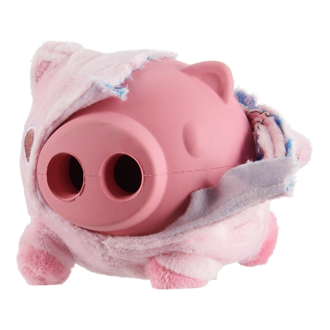 Bark Hambone Pig Hog Rubber Super Chewer Dog Toy Pink