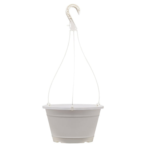 White Lira Plastic Hanging Basket, 10in by Southern Patio