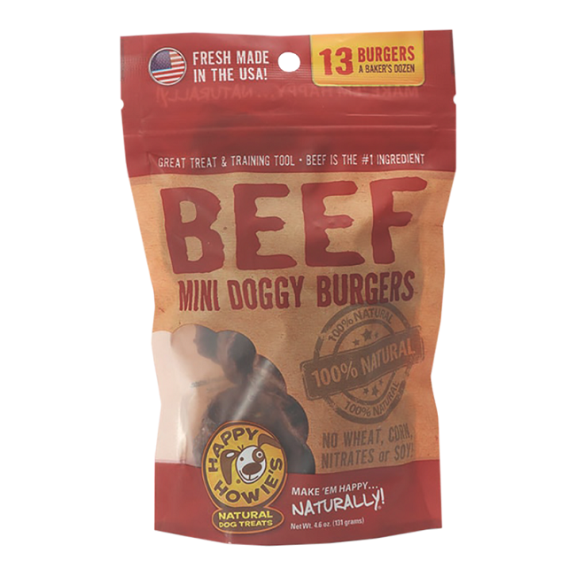 Happy Howie's 2-inch Beef Burgers, Baker's Dozen (13 count)