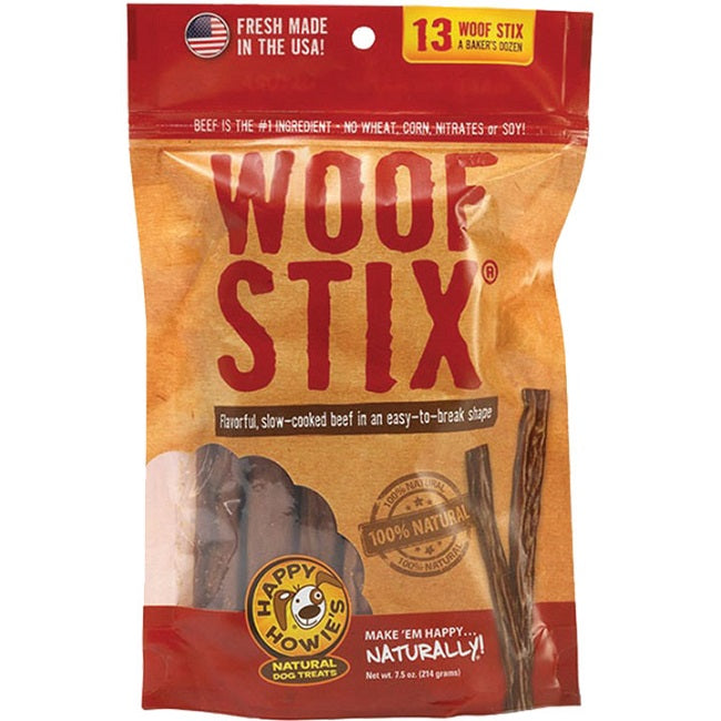 Happy Howie's Woof Stix 6-inch Chews, Baker's Dozen (13 count)