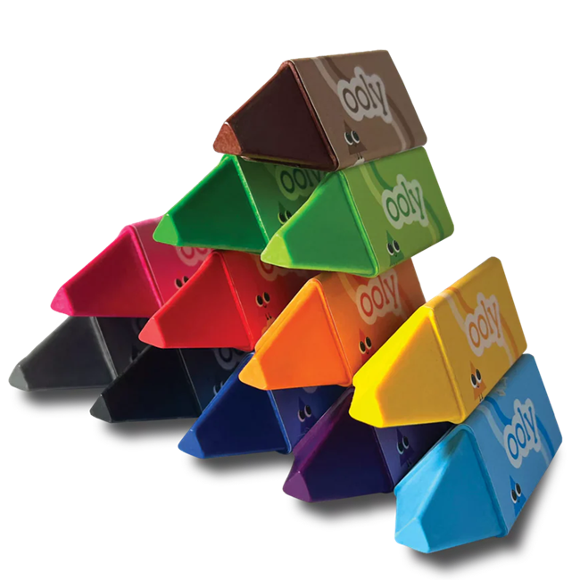 Happy Triangles Jumbo Crayons - Easy Grip - Set of 12