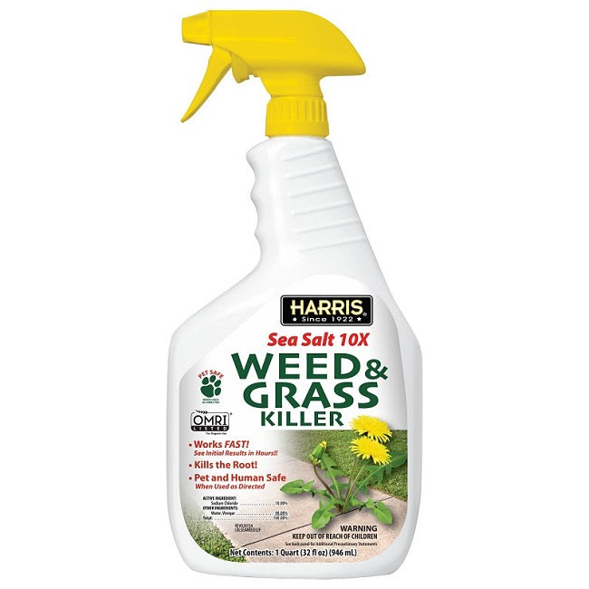 Harris Sea Salt 10X Weed and Grass Killer, 32 oz