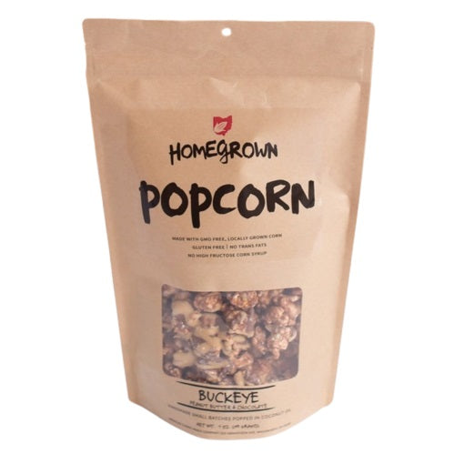 Homegrown Gourmet Popcorn Buckeye Peanut Butter & Chocolate 7 oz.