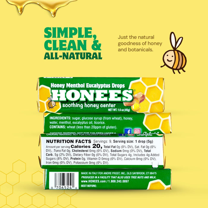 HONEES™ Honey Menthol Eucalyptus Drops 1.6 oz. Roll