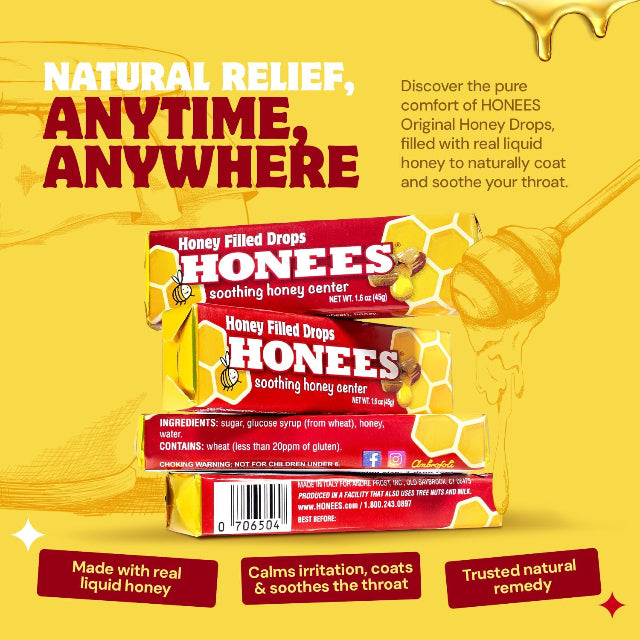 HONEES™ Soothing Throat Drops 1.6 oz. Roll