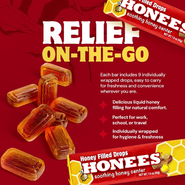 HONEES™ Soothing Throat Drops 1.6 oz. Roll