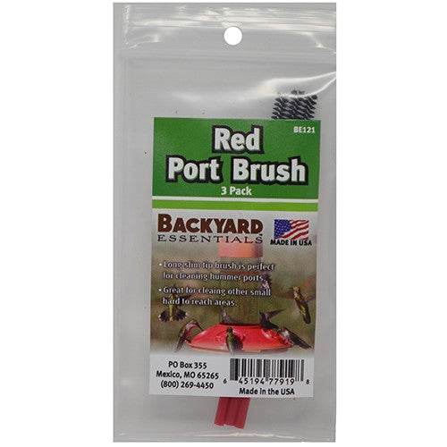Backyard Essentials Red Port Brush 3-Pack