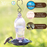 Nature's Way Blush Crackle Artisan Glass Gravity Hummingbird Feeder